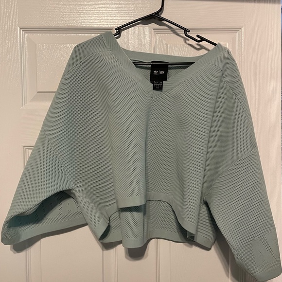 Ivy Park Knit Crop Jersey in Green Tint - Picture 1 of 3